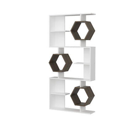 Bookshelf Darla - White, Walnut-DRLA67BC02 White
Walnut 105 X 32 X 30 by DECOROTIKA | Souqify