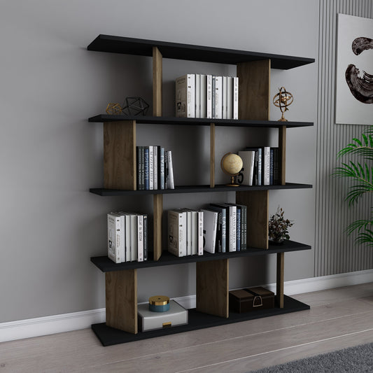 Bookshelf Grace - Black, Oak-GRC47BC03 Black
Oak 136 X 30 X 22 by DECOROTIKA | Souqify