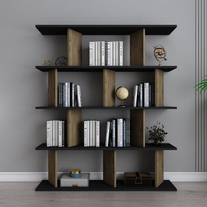 Bookshelf Grace - Black, Oak-GRC47BC03 Black
Oak 136 X 30 X 22 by DECOROTIKA | Souqify