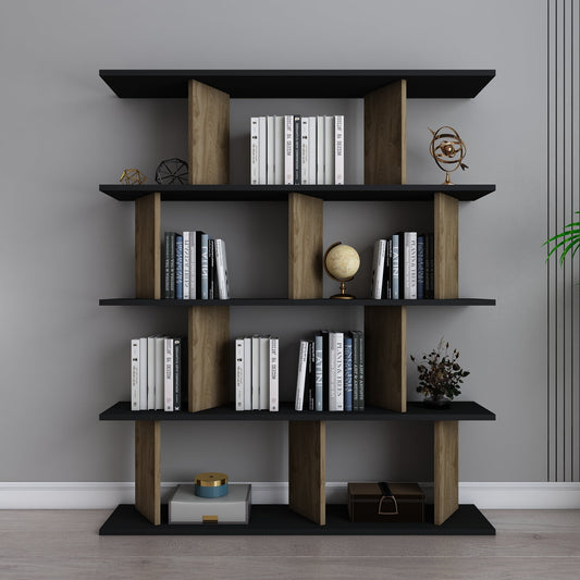 Bookshelf Grace - Black, Oak-GRC47BC03 Black
Oak 136 X 30 X 22 by DECOROTIKA | Souqify
