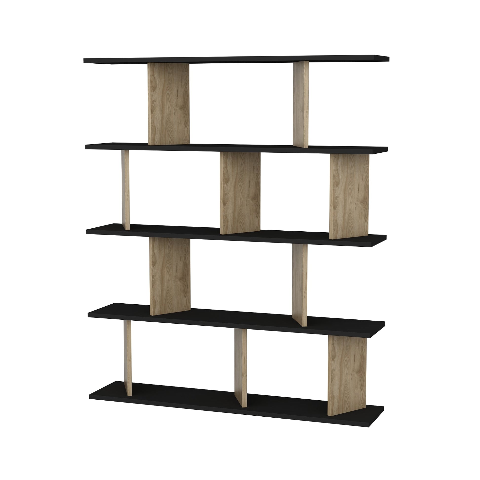 Bookshelf Grace - Black, Oak-GRC47BC03 Black
Oak 136 X 30 X 22 by DECOROTIKA | Souqify