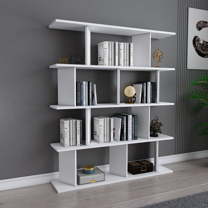 Bookshelf Grace - White-GRC47BC01 White 136 X 30 X 22 by DECOROTIKA | Souqify
