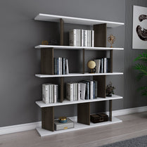 Bookshelf Grace - White, Walnut-GRC47BC02 White
Walnut 136 X 30 X 22 by DECOROTIKA | Souqify