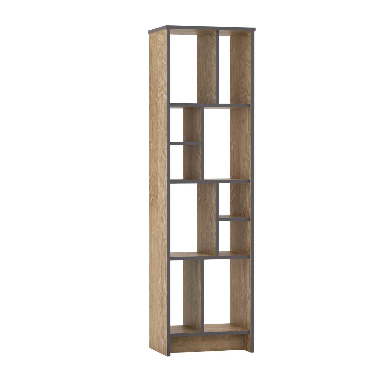 Bookshelf Manhattan 2 - Oak-MN69BCM01 Oak
Dark Grey 176 X 35 X 12 by DECOROTIKA | Souqify