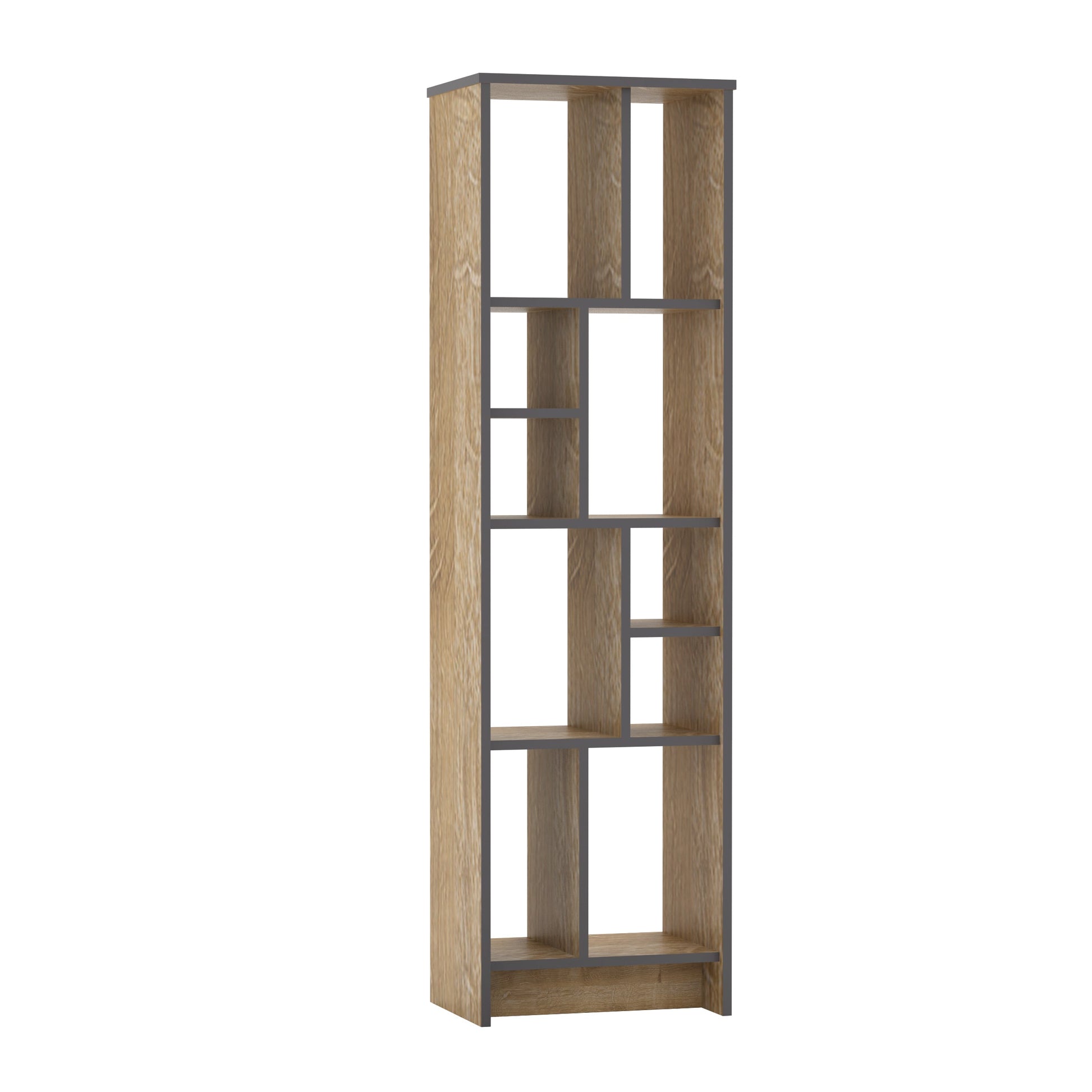 Bookshelf Manhattan 2 - Oak-MN69BCM01 Oak
Dark Grey 176 X 35 X 12 by DECOROTIKA | Souqify