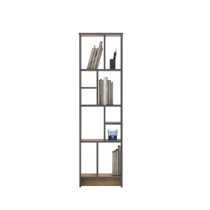 Bookshelf Manhattan 2 - Oak-MN69BCM01 Oak
Dark Grey 176 X 35 X 12 by DECOROTIKA | Souqify