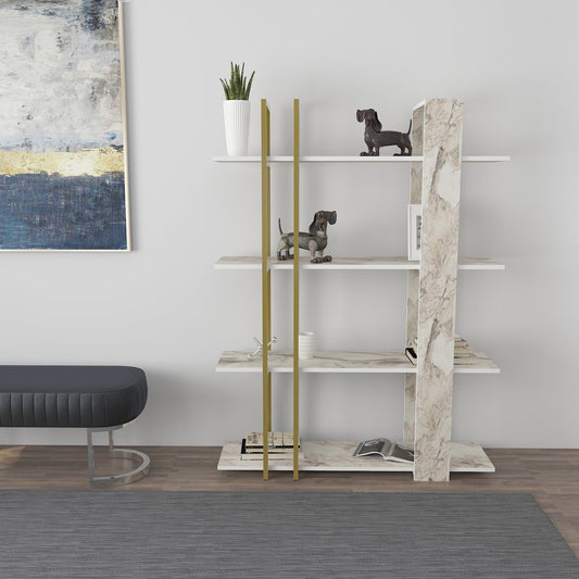Bookshelf Onno Bookcase Ephesus Gold-ONN63BC01 Ephesus Gold 180 X 45 X 20 by DECOROTIKA | Souqify