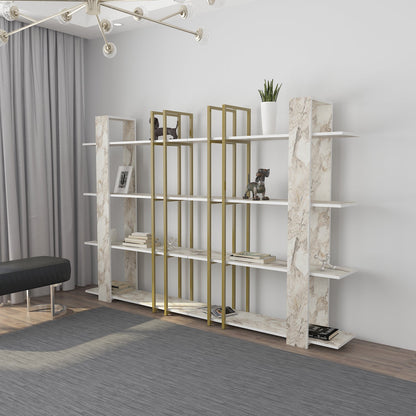 Bookshelf Onno Bookcase Ephesus Gold-ONN63BC01 Ephesus Gold 180 X 45 X 20 by DECOROTIKA | Souqify
