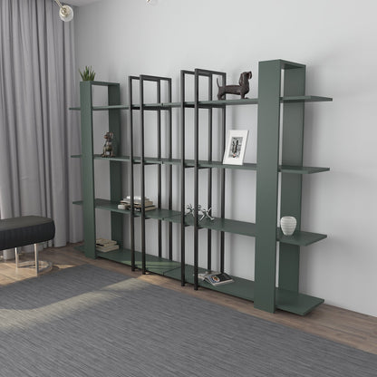 Bookshelf Onno Bookcase Silva Siyah-ONN63BC04 Silva Siyah 180 X 45 X 20 by DECOROTIKA | Souqify