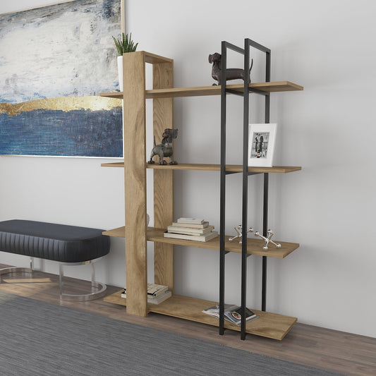 Bookshelf Onno Bookcase Ud Siyah-ONN63BC03 Ud Siyah 180 X 45 X 20 by DECOROTIKA | Souqify