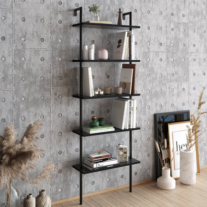 Bookshelf Paula - Black-PAU68LBC02 Black 76 X 28 X 17 by DECOROTIKA | Souqify
