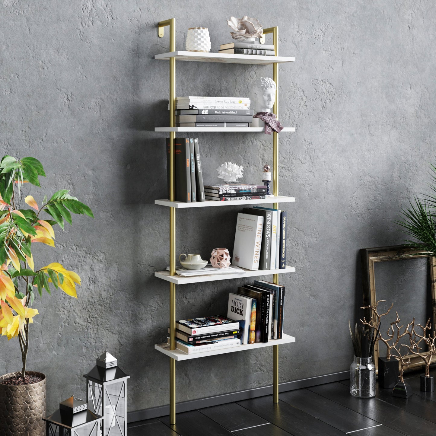 Bookshelf Paula - White, Gold-PAU68LBC03 White
Gold 76 X 28 X 17 by DECOROTIKA | Souqify