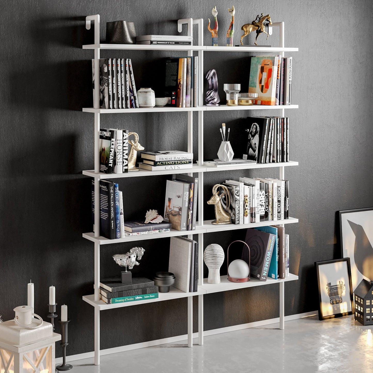 Bookshelf Paula - White-PAU68LBC01 White 76 X 28 X 17 by DECOROTIKA | Souqify