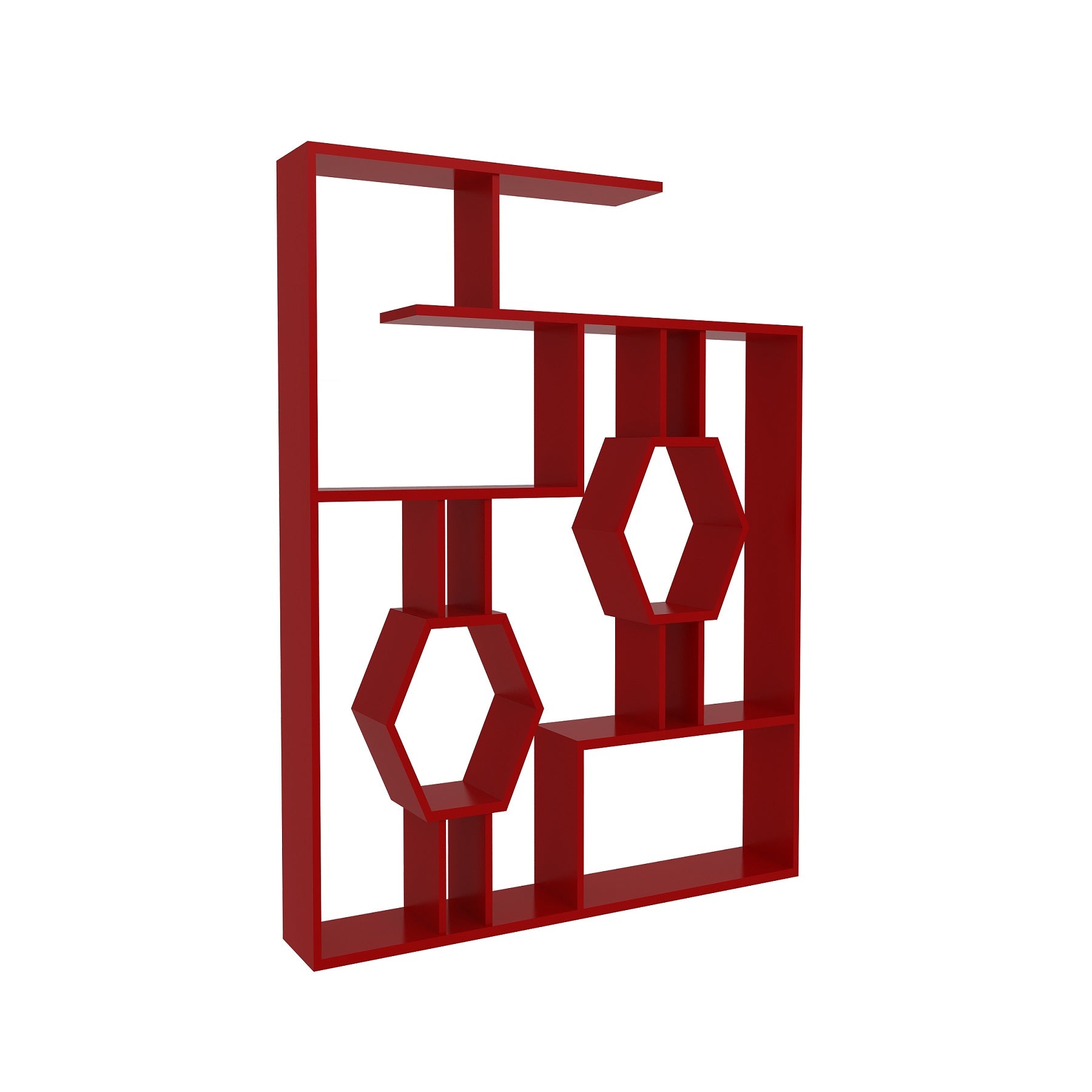 Bookshelf Tamara-Red-TMR52BC08 Red 144 X 28 X 21 by DECOROTIKA | Souqify