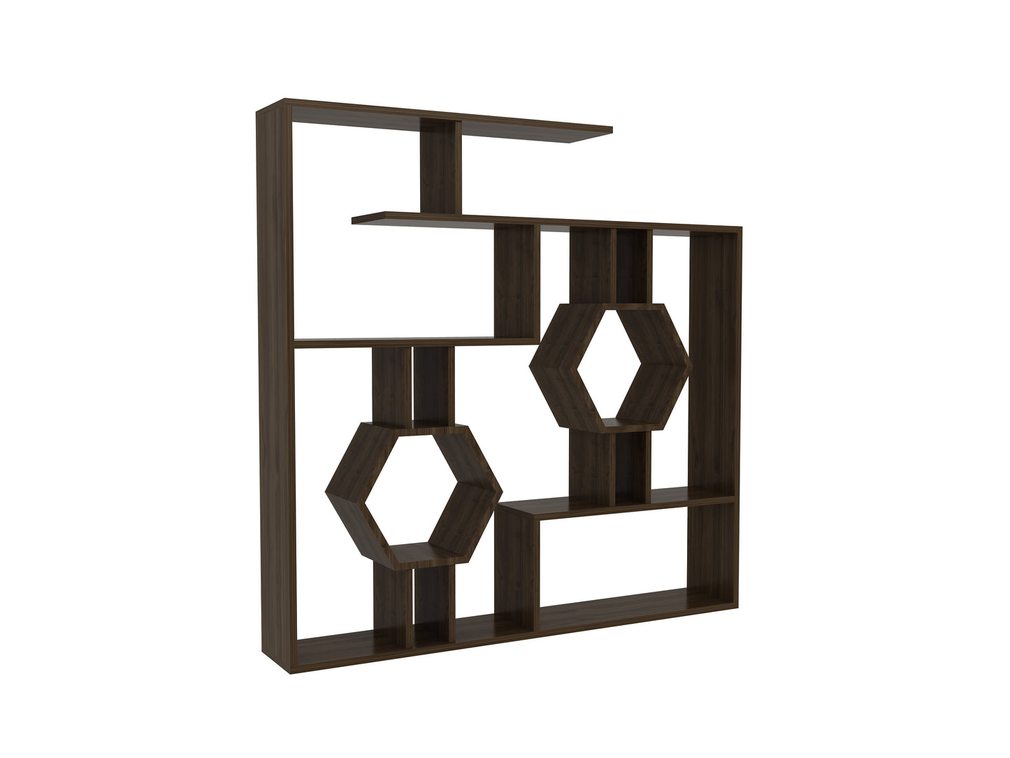 Bookshelf Tamara - Walnut-TMR52BC06 Walnut 144 X 28 X 21 by DECOROTIKA | Souqify