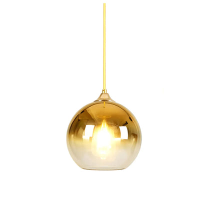 Bronze silver Gold Nordic gradient glass ball pendant light by Zhongsan | Souqify