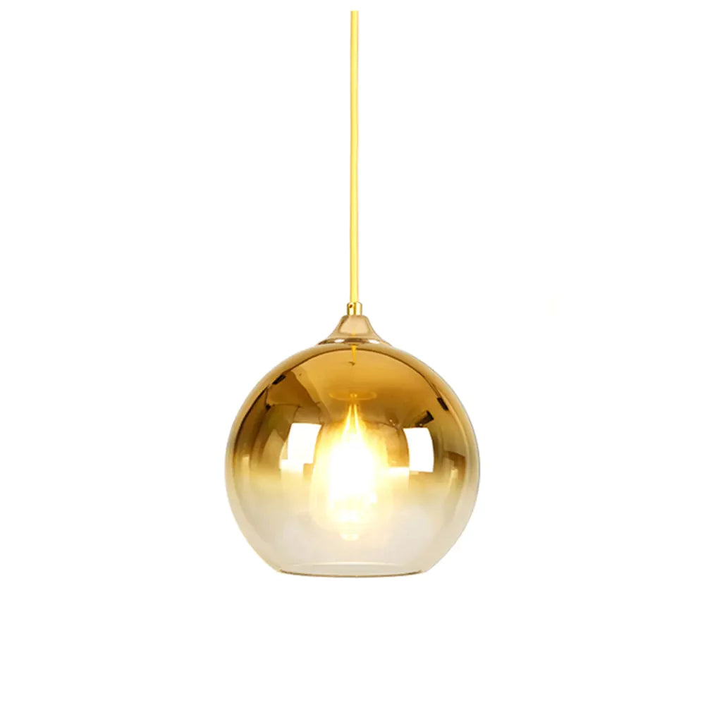 Bronze silver Gold Nordic gradient glass ball pendant light by Zhongsan | Souqify