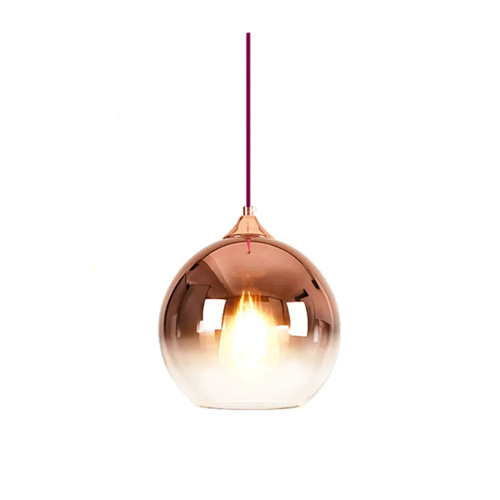 Bronze silver Gold Nordic gradient glass ball pendant light by Zhongsan | Souqify