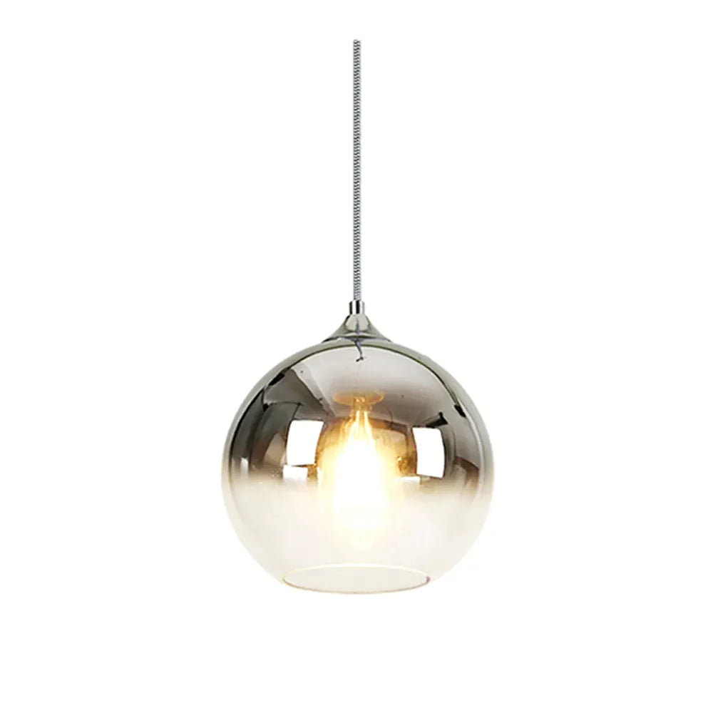 Bronze silver Gold Nordic gradient glass ball pendant light by Zhongsan | Souqify