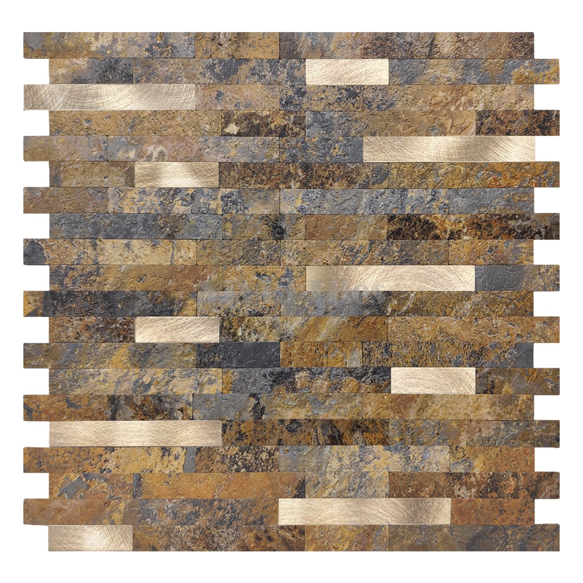 Brozen Marble PVC and Copper Composite Tile WJ-02 by Vivid Tiles | Souqify