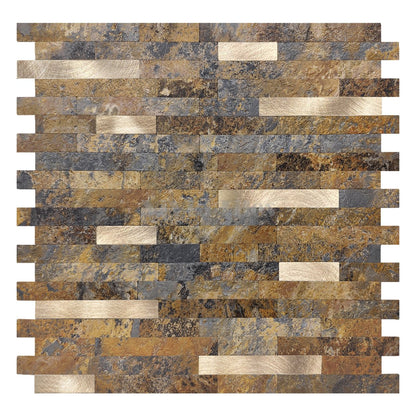 Brozen Marble PVC and Copper Composite Tile WJ-02 by Vivid Tiles | Souqify