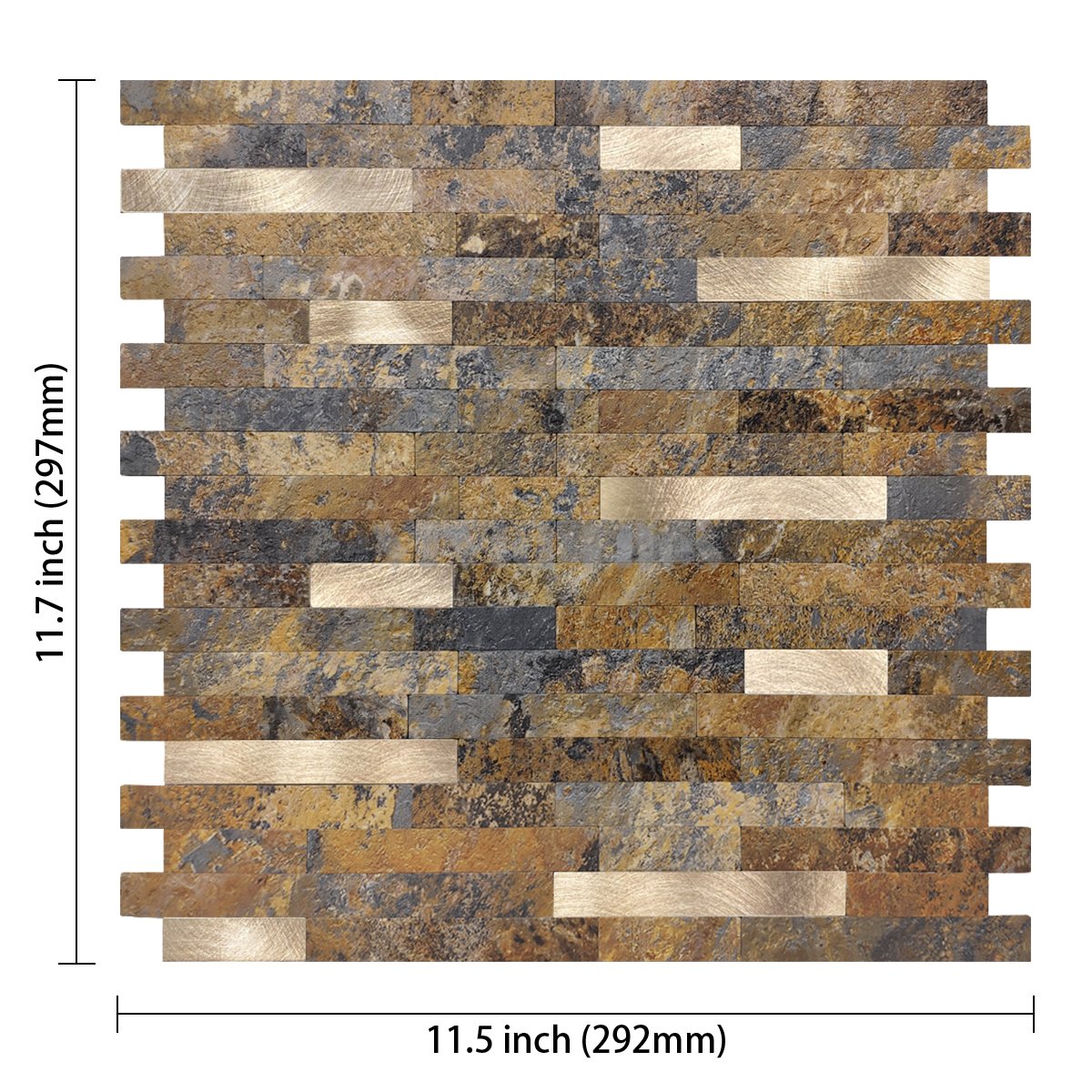 Brozen Marble PVC and Copper Composite Tile WJ-02 by Vivid Tiles | Souqify