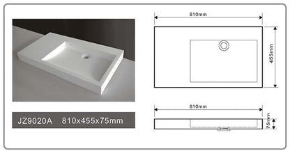 Cast Stone Solid Surface Bathroom Countertop Basin JZ9020a by Jingzun | Souqify