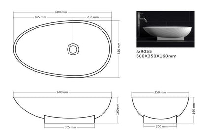Cast Stone Solid Surface Bathroom Countertop Basin JZ9055 by Jingzun | Souqify