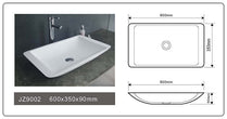 Cast Stone Solid Surface Bathroom Countertop Sink JZ9002 by Jingzun | Souqify