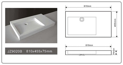 Cast Stone Solid Surface Bathroom Countertop Sink JZ9020B by Jingzun | Souqify