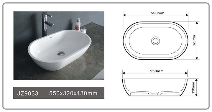 Cast Stone Solid Surface Bathroom Countertop Sink JZ9033 by Jingzun | Souqify