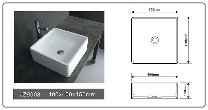 Cast Stone Solid Surface Countertop Wash Basin JZ9008 by Jingzun | Souqify