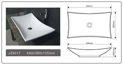 Cast Stone Solid Surface Vessel Countertop Sink JZ9017 by Jingzun | Souqify