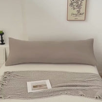 1 Piece Long Body Pillow Case, Plain Cappuccino Color.