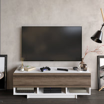 Celestia TV Unit - White Walnut by DECOROTIKA | Souqify