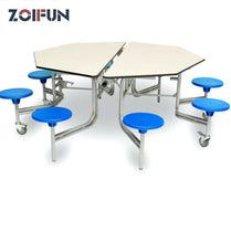 cheap 6 seats folding canteen table college canteen table with stool by Treejar | Souqify