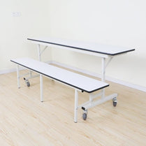 Cheap Canteen Bench And Table 8 Seats Mobile Foldable Table by Treejar | Souqify