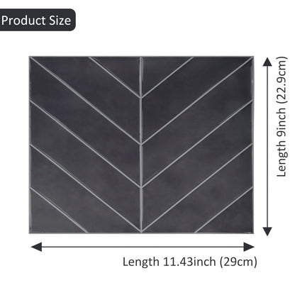 Chevron Black Marble Vinyl Tile by Vivid Tiles | Souqify
