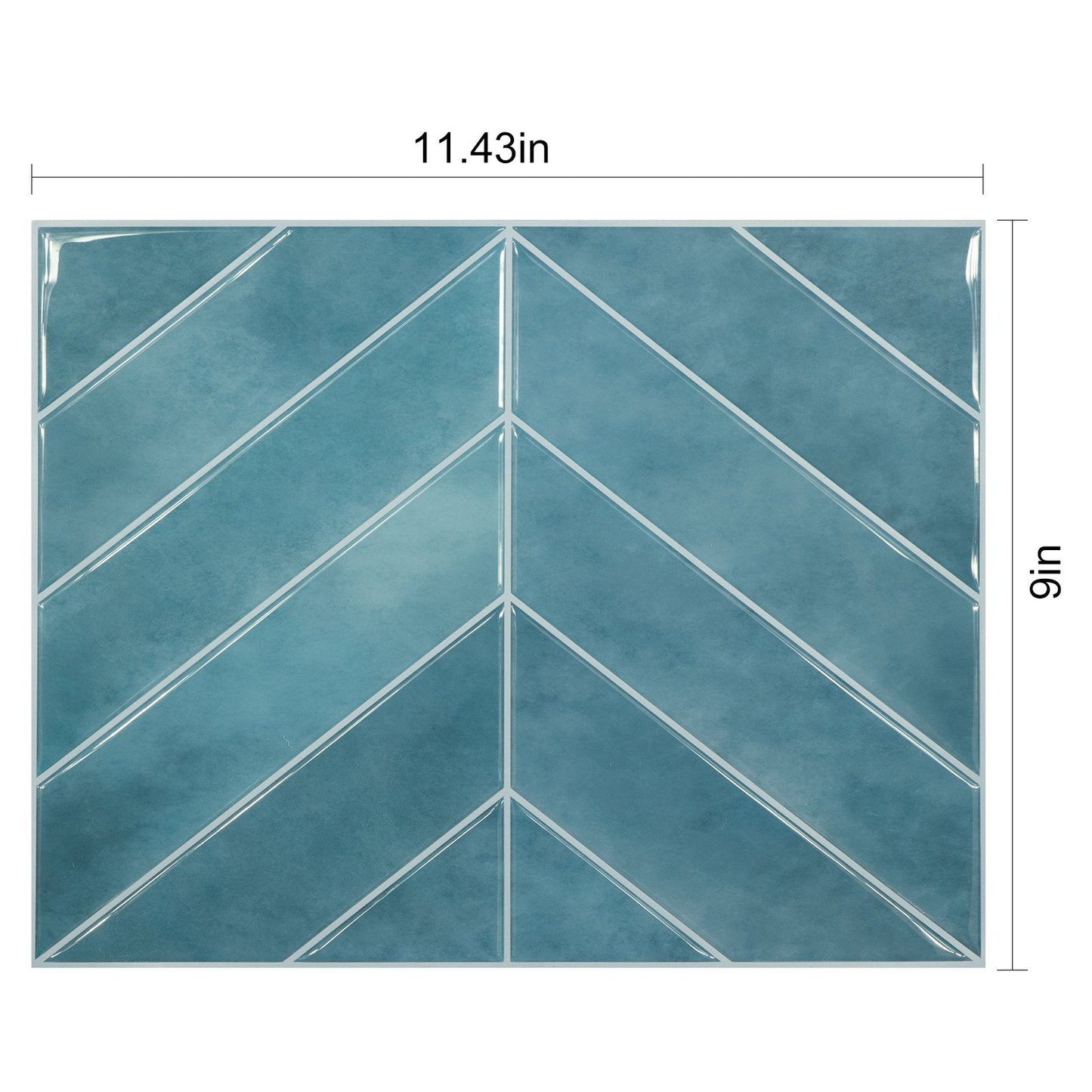 Chevron Blue Marble Vinyl Tile by Vivid Tiles | Souqify