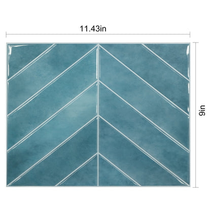 Chevron Blue Marble Vinyl Tile by Vivid Tiles | Souqify