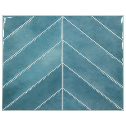 Chevron Blue Marble Vinyl Tile by Vivid Tiles | Souqify