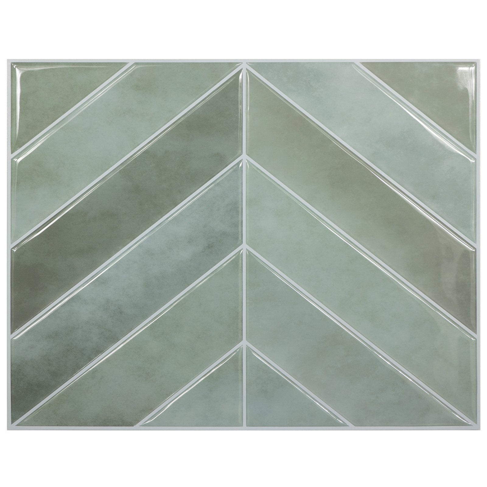 Chevron Green Marble Vinyl Tile by Vivid Tiles | Souqify