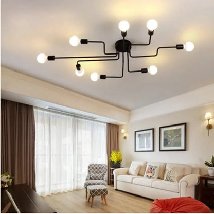 Children's Room Ceiling Lamp Modern Minimalist Creative Personality Dining Room Living Room Lamp Retro Iron Art Lighting by Zhongsan | Souqify