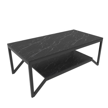 Coffee Table Flora - Black-FLR47CT03 Black 137 X 66 X 14 by DECOROTIKA | Souqify