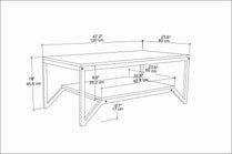 Coffee Table Flora - Black-FLR47CT03 Black 137 X 66 X 14 by DECOROTIKA | Souqify