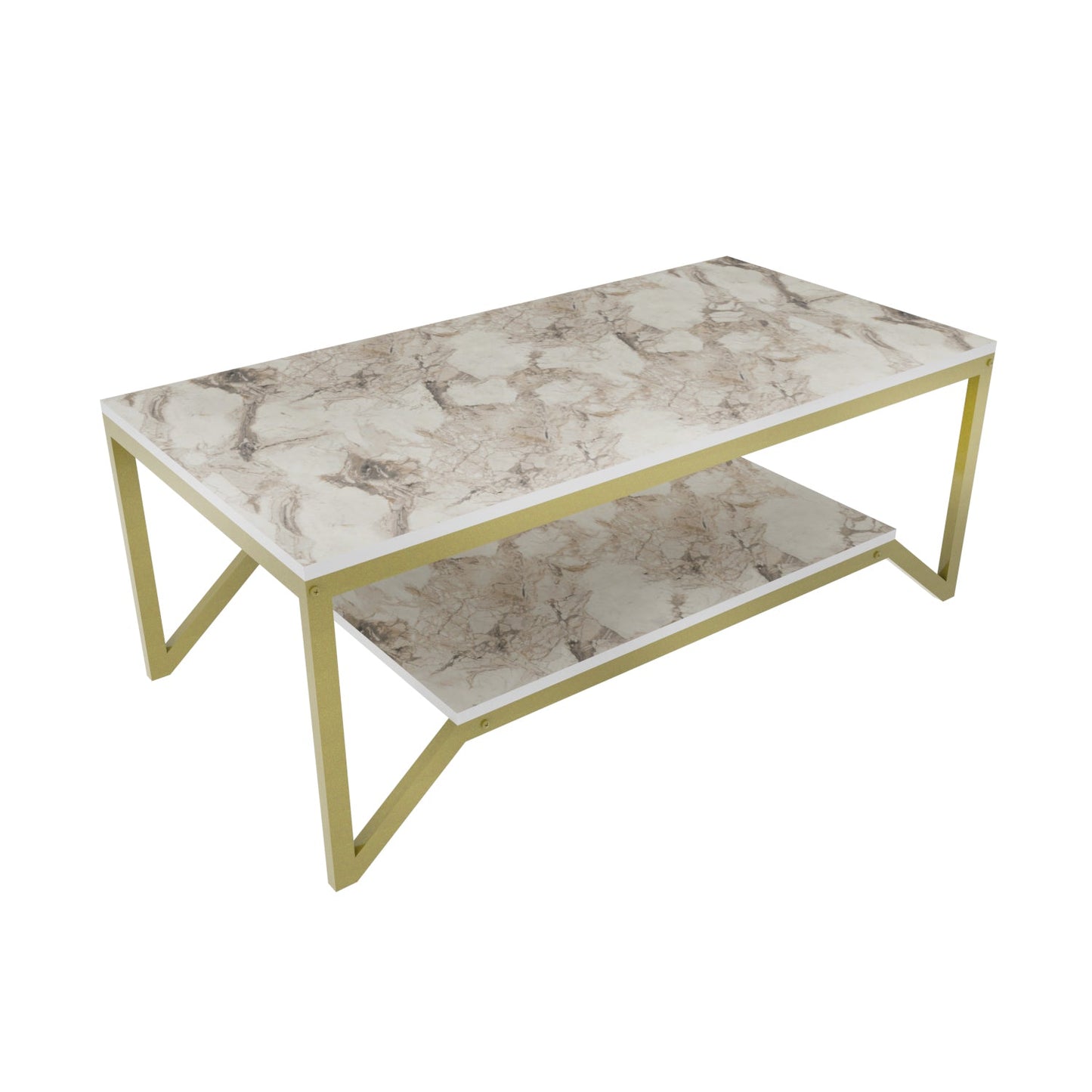 Coffee Table Flora - Gold, White-FLR47CT01 Gold
White 137 X 66 X 14 by DECOROTIKA | Souqify