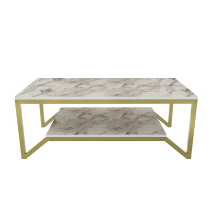 Coffee Table Flora - Gold, White-FLR47CT01 Gold
White 137 X 66 X 14 by DECOROTIKA | Souqify