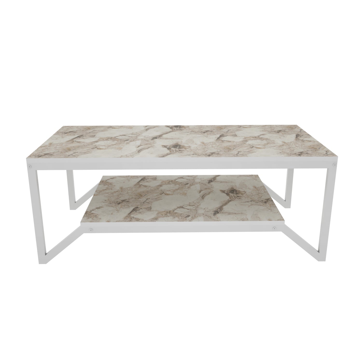 Coffee Table Flora - White-FLR47CT02 White 137 X 66 X 14 by DECOROTIKA | Souqify
