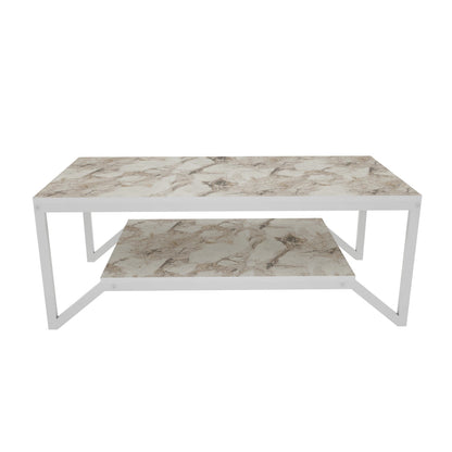Coffee Table Flora - White-FLR47CT02 White 137 X 66 X 14 by DECOROTIKA | Souqify