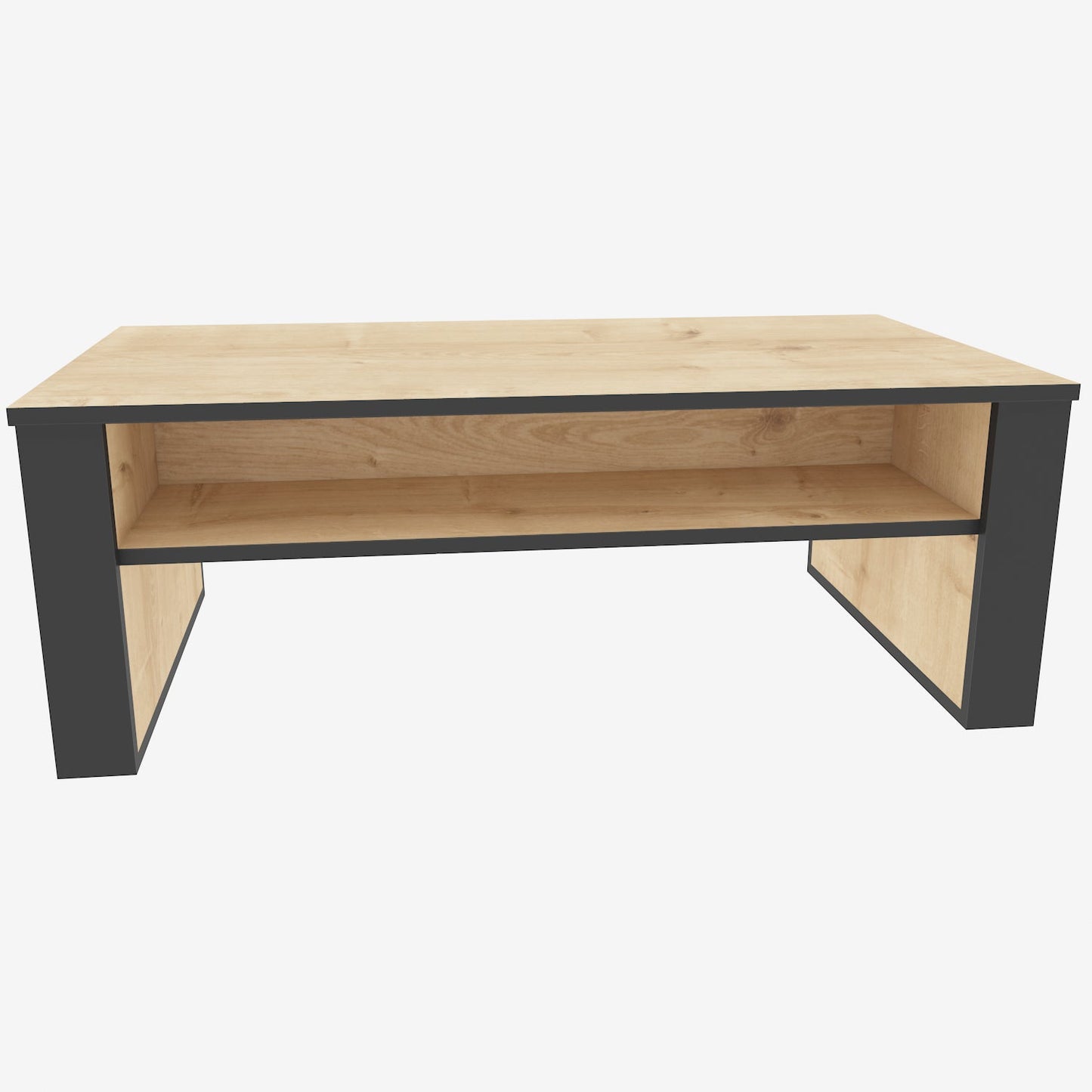 Coffee Table Manhattan 110 - Oak-MN43CT01 Oak
Dark Grey 125 X 65 X 12 by DECOROTIKA | Souqify